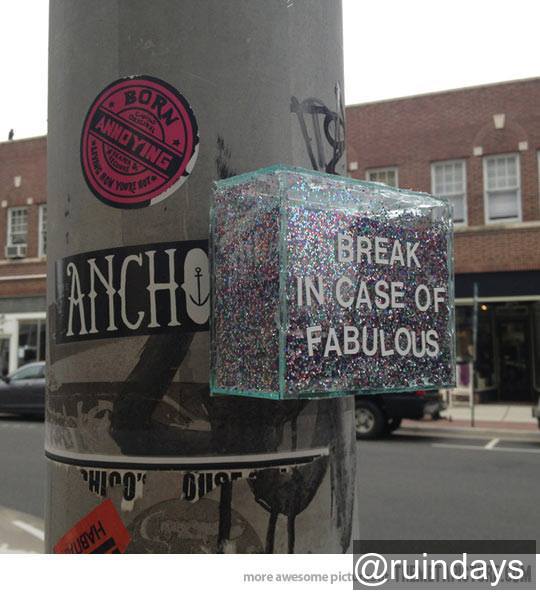 It's always good to keep some emergency glitter handy