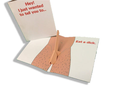 Hey I just wanted to tell you to eat a dick card ruin days