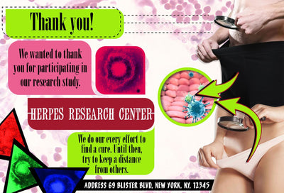Herpes Research Center Embarrassing Postcards